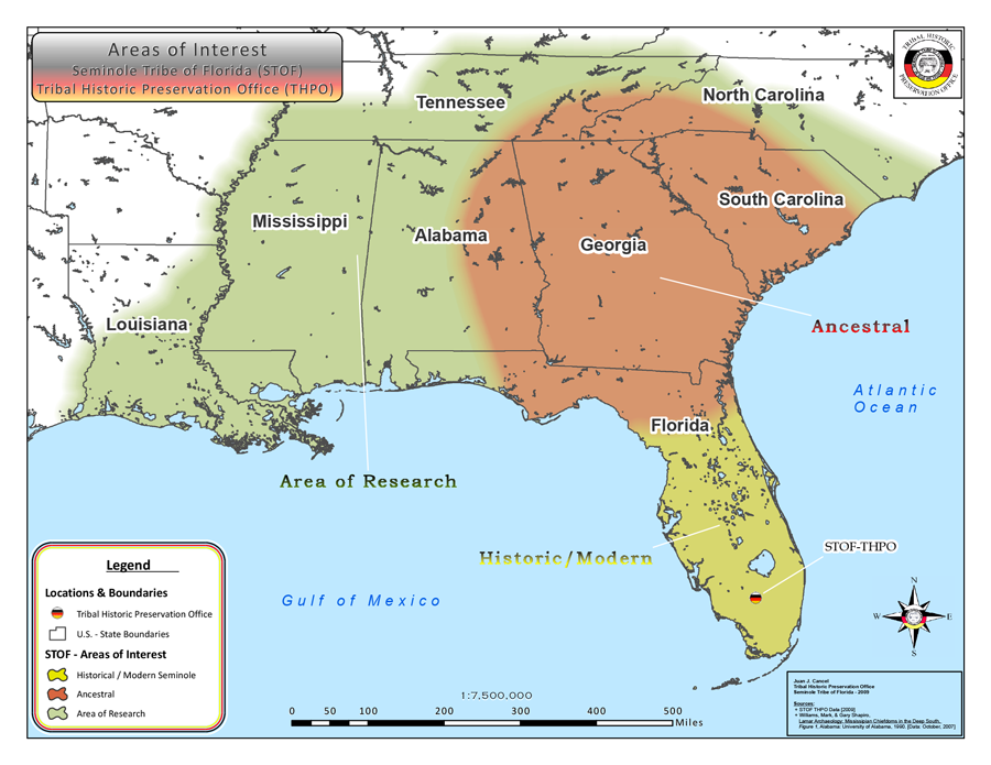 Area of Interest Map — Compliance Section — Seminole Tribal Historic Preservation Office